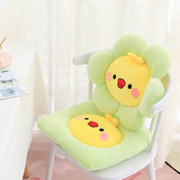 HKM-421459 Plush Round Flower Cushion - Square 38x38cm, Flower 45x38cm for Single Seat Sofa