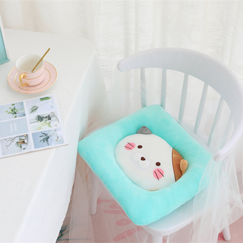 HKM-421459 Plush Round Flower Cushion - Square 38x38cm, Flower 45x38cm for Single Seat Sofa