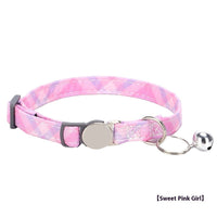 HKM-421523 Floral Patterned Cat Collar in Blue, Red, Pink, and Green with Adjustable Buckle