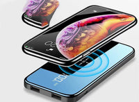 HKM-421587 10,000mAh Quick Charge Power Bank - Qi Wireless Charger in Black and Blue