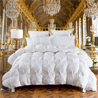 HKM-421651 Luxurious White Goose Down Winter Duvet in Pure Cotton, Elegant Colors Available