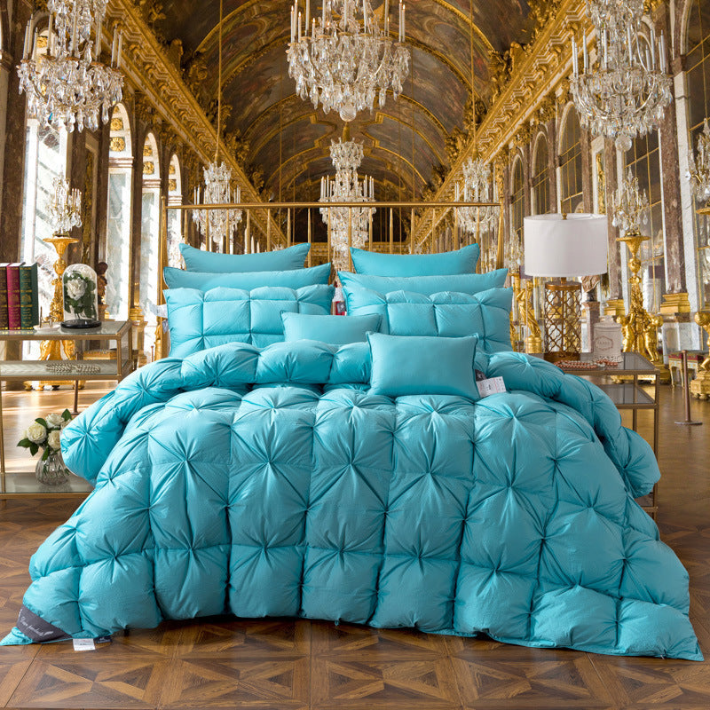 HKM-421651 Luxurious White Goose Down Winter Duvet in Pure Cotton, Elegant Colors Available