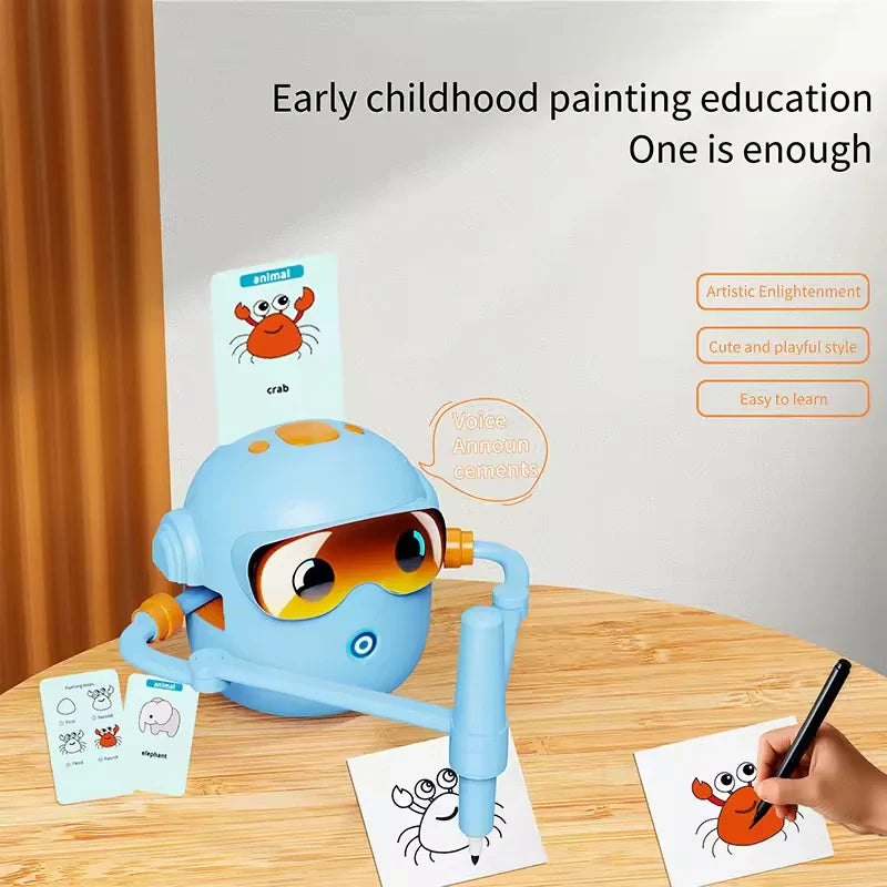 KTX-421907 Automatic Drawing Mini Robot for Interactive Learning - Educational Drawing Toy for Children