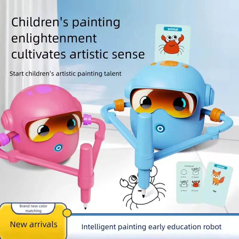 KTX-421907 Automatic Drawing Mini Robot for Interactive Learning - Educational Drawing Toy for Children
