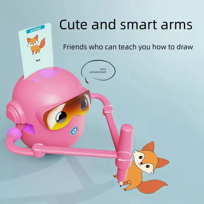 KTX-421907 Automatic Drawing Mini Robot for Interactive Learning - Educational Drawing Toy for Children