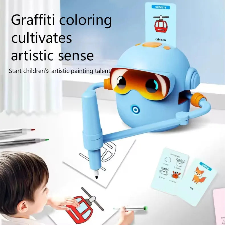 KTX-421907 Automatic Drawing Mini Robot for Interactive Learning - Educational Drawing Toy for Children