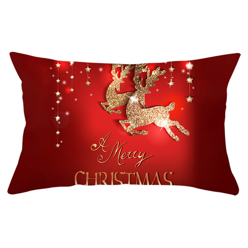 HKM-422163 Peach Skin Velvet Pillowcase, Digital Print, 30cm x 50cm, Single-Sided Design