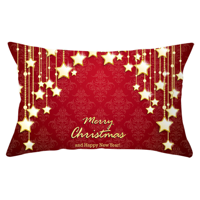 HKM-422163 Peach Skin Velvet Pillowcase, Digital Print, 30cm x 50cm, Single-Sided Design