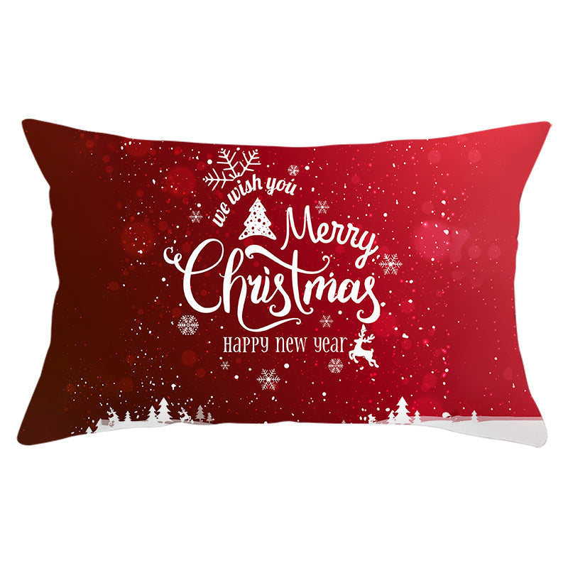 HKM-422163 Peach Skin Velvet Pillowcase, Digital Print, 30cm x 50cm, Single-Sided Design