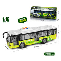 HKM-422291 1:16 Friction Toy Bus with Lights and Sounds for Ages 5-7