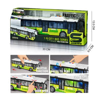 HKM-422291 1:16 Friction Toy Bus with Lights and Sounds for Ages 5-7