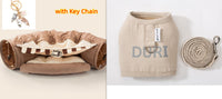 HKM-422291 Durable Collapsible Cat Tunnel - Washable Cloth, 45 x 50 x 22 Inches