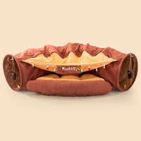HKM-422291 Durable Collapsible Cat Tunnel - Washable Cloth, 45 x 50 x 22 Inches