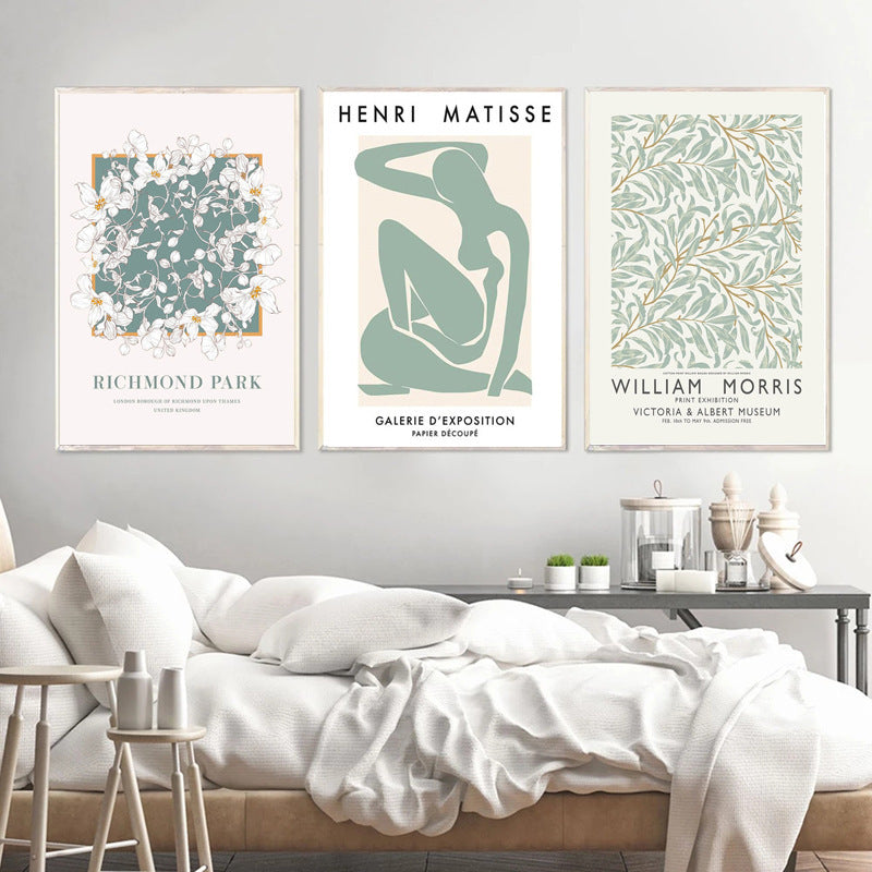 HKM-422483 Abstract Plant Canvas Art - Nordic Style Wall Decoration, Various Sizes Available