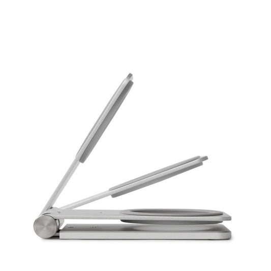 HKM-422547 Magnetic Wireless Charger C10 for Apple Devices - Desktop Charging Base in Silver