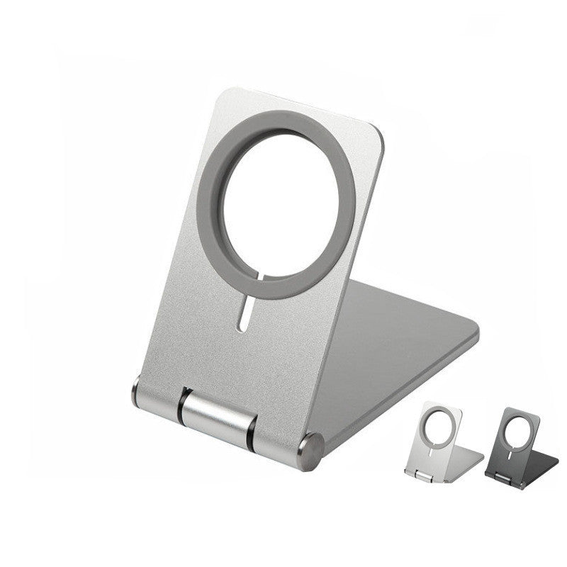 HKM-422547 Magnetic Wireless Charger C10 for Apple Devices - Desktop Charging Base in Silver