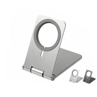HKM-422547 Magnetic Wireless Charger C10 for Apple Devices - Desktop Charging Base in Silver