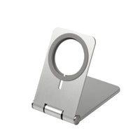 HKM-422547 Magnetic Wireless Charger C10 for Apple Devices - Desktop Charging Base in Silver