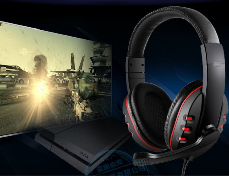 HKM-422547 Over-Ear Gaming Headset with Soft PU Leather, 3.5mm Wired Connection, Compatible with PS/XB1/Switch/PC/Phone