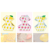 HKM-422675 Cute Fruit Cat Walking Rope with Anti-Breakaway Design in Pink, Green, and Yellow