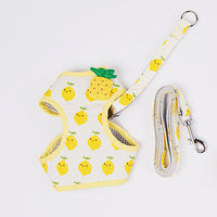 HKM-422675 Cute Fruit Cat Walking Rope with Anti-Breakaway Design in Pink, Green, and Yellow