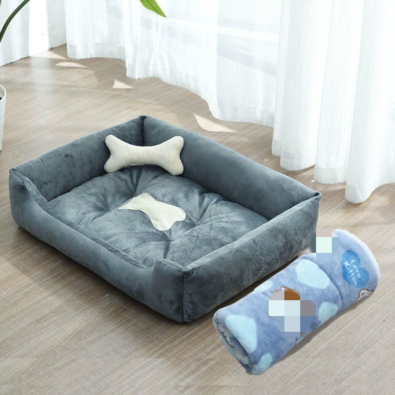HKM-422867 Kennel Four Seasons Golden Retriever Teddy Kennel Dog Bed Dog Mat Small Dog Medium Dog