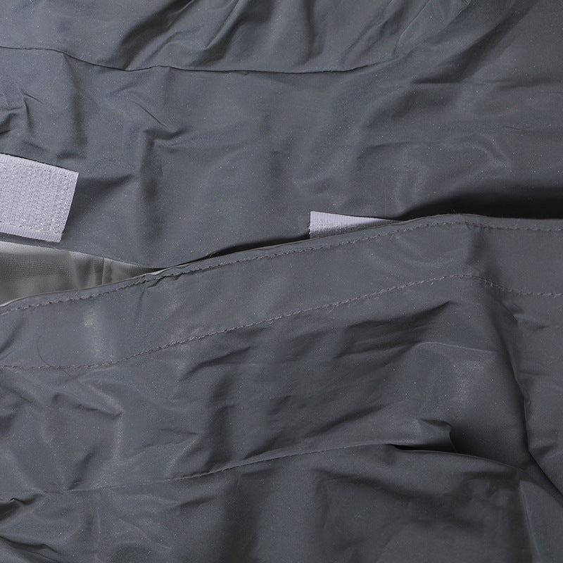 HKM-422931 Reflective Pet Raincoat for Night Walks - Four-Legged and Two-Legged Options in Gray