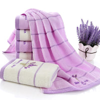 HKM-423059 Soft Pure Cotton Embroidered Face Towel - Quick Absorbency, Ideal for Gym & Travel, 34x74cm