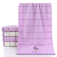 HKM-423059 Soft Pure Cotton Embroidered Face Towel - Quick Absorbency, Ideal for Gym & Travel, 34x74cm