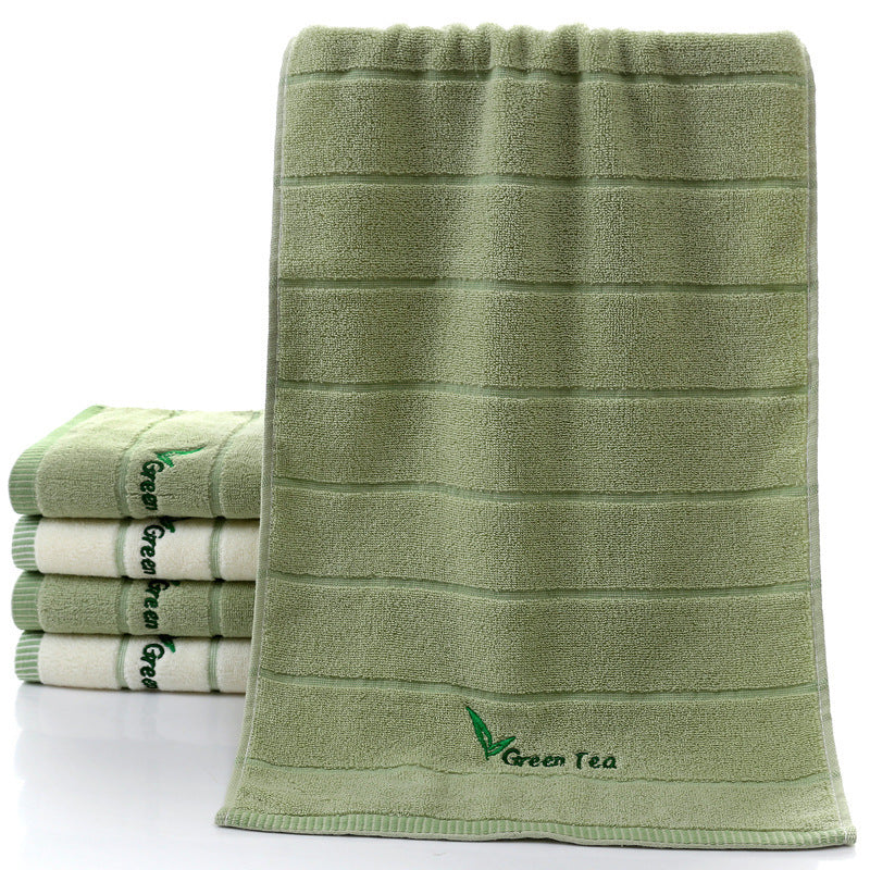 HKM-423059 Soft Pure Cotton Embroidered Face Towel - Quick Absorbency, Ideal for Gym & Travel, 34x74cm