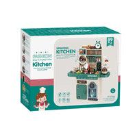 HKM-423315 Musical Kitchen Playset - 93 Piece Pretend Cooking Toy Set for Kids Ages 2-13