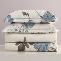HKM-423635 Big Flower Duvet Cover Set with Pillowcases - Soft Cotton Blend, Available in Multiple Sizes