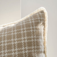 HKM-423763 Oatmeal Square Throw Pillow Cover for Living Room 45x45 cm