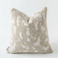 HKM-423763 Oatmeal Square Throw Pillow Cover for Living Room 45x45 cm