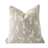 HKM-423763 Oatmeal Square Throw Pillow Cover for Living Room 45x45 cm