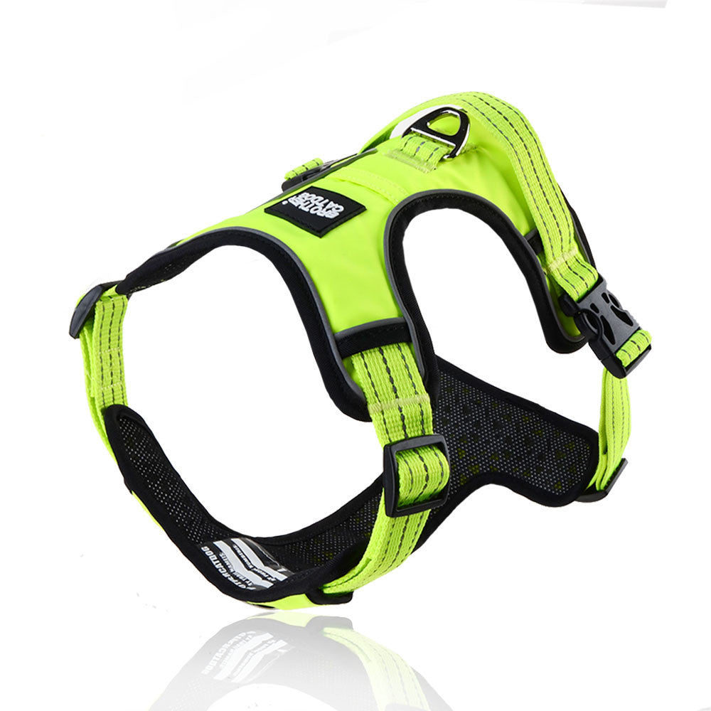 HKM-423827 Reflective Breathable Nylon Dog Rope Vest Leash in Multiple Colors