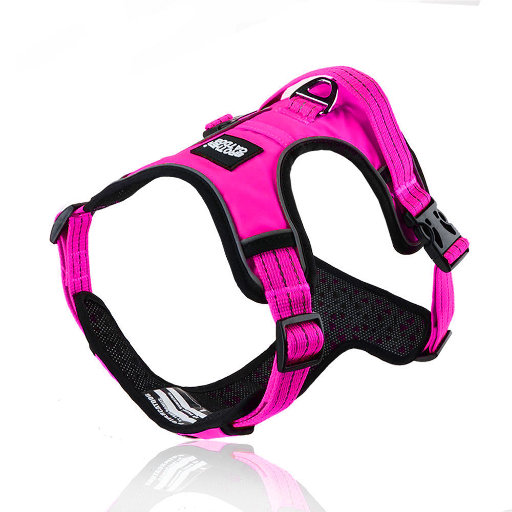 HKM-423827 Reflective Breathable Nylon Dog Rope Vest Leash in Multiple Colors