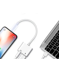 HKM-424019 2-in-1 USB Shield Converter for Apple Headphones - Charging and Audio Adapter