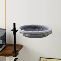 HKM-424147 Desktop Suspended Cat Bed in Black or White with Plush and Breathable Nest