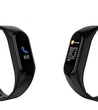 HKM-424147 Multi-Function Electronic Sports Watch with Tonneau Dial - 635x Smart Bracelet for Men, Black, 11.8mm Thickness