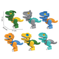 HKM-424275 Mixed Pack Cartoon DIY Assembly Small Skeleton and Dinosaur Toy - Educational PVC Set