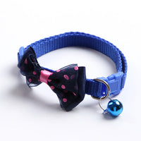 HKM-424339 Adjustable bowknot cat bell nylon collar