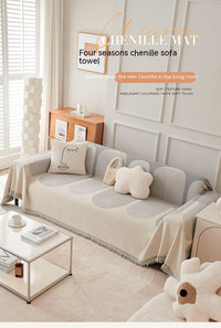 HKM-424403 Universal Chenille Sofa Cover in Stripes - Multiple Sizes Available