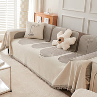 HKM-424403 Universal Chenille Sofa Cover in Stripes - Multiple Sizes Available