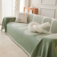 HKM-424403 Universal Chenille Sofa Cover in Stripes - Multiple Sizes Available