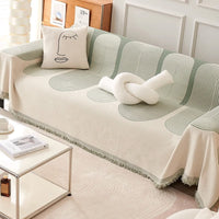 HKM-424403 Universal Chenille Sofa Cover in Stripes - Multiple Sizes Available