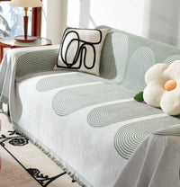 HKM-424403 Universal Chenille Sofa Cover in Stripes - Multiple Sizes Available