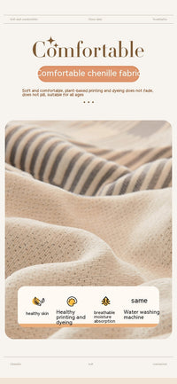 HKM-424403 Universal Chenille Sofa Cover in Stripes - Multiple Sizes Available