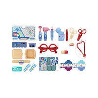 HKM-424467 22-Piece Doctor Role Play Medical Toy Set for Kids, Dentist Simulation Tools, Pretend Play Gift for Ages 5-7
