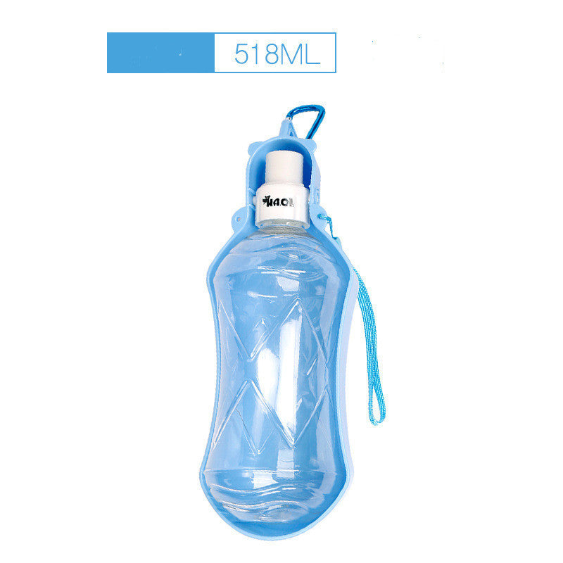 HKM-424659 Portable Dog Water Bottle - Eco-Friendly TPE Material, 280ml & 518ml Capacity, Available in Multiple Colors